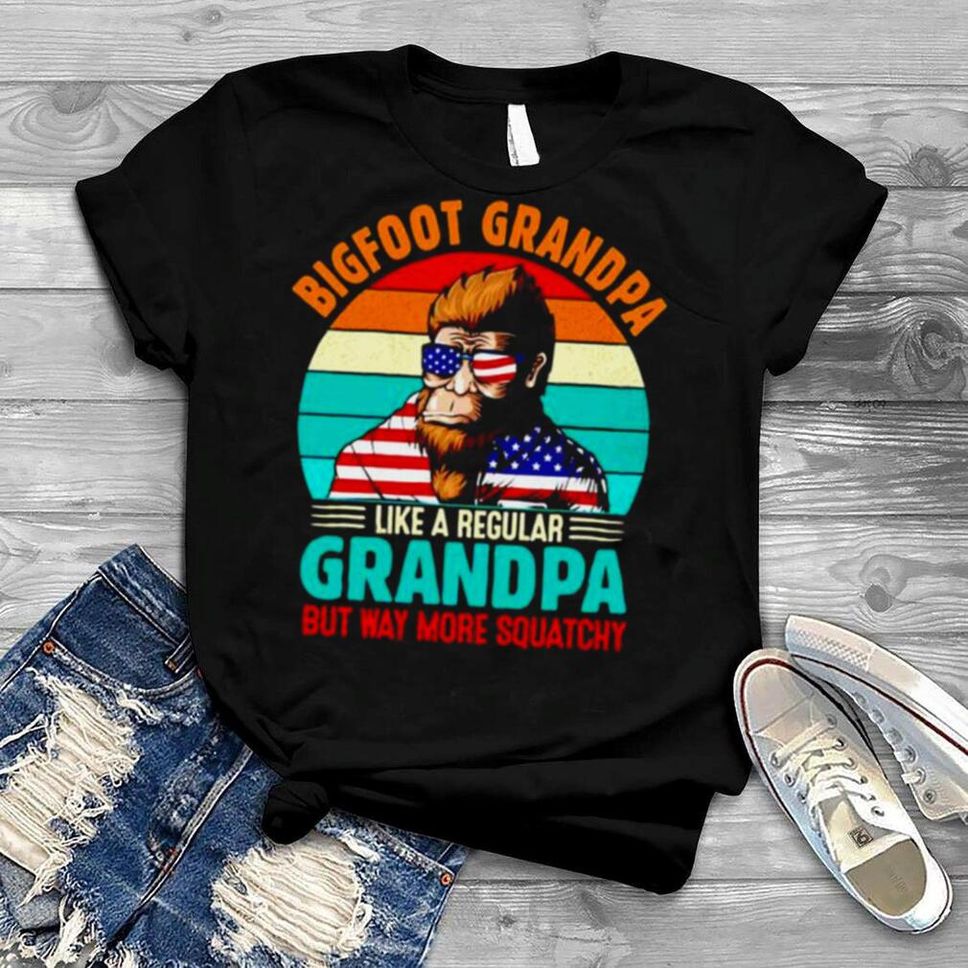 Bigfoot grandpa like a regular grandpa buy way more squatchy vintage shirt