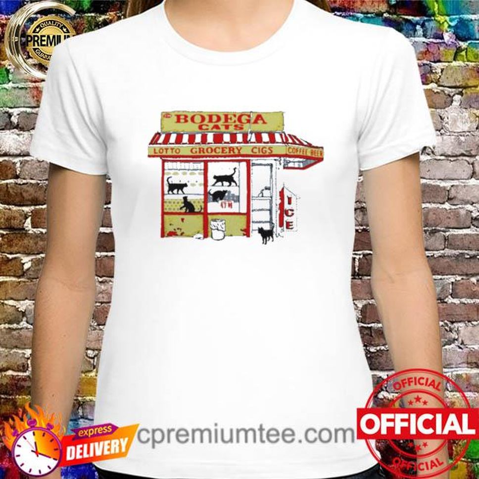 Bodega Cats Lotto Grocery Cigs Coffee Beer Shirt