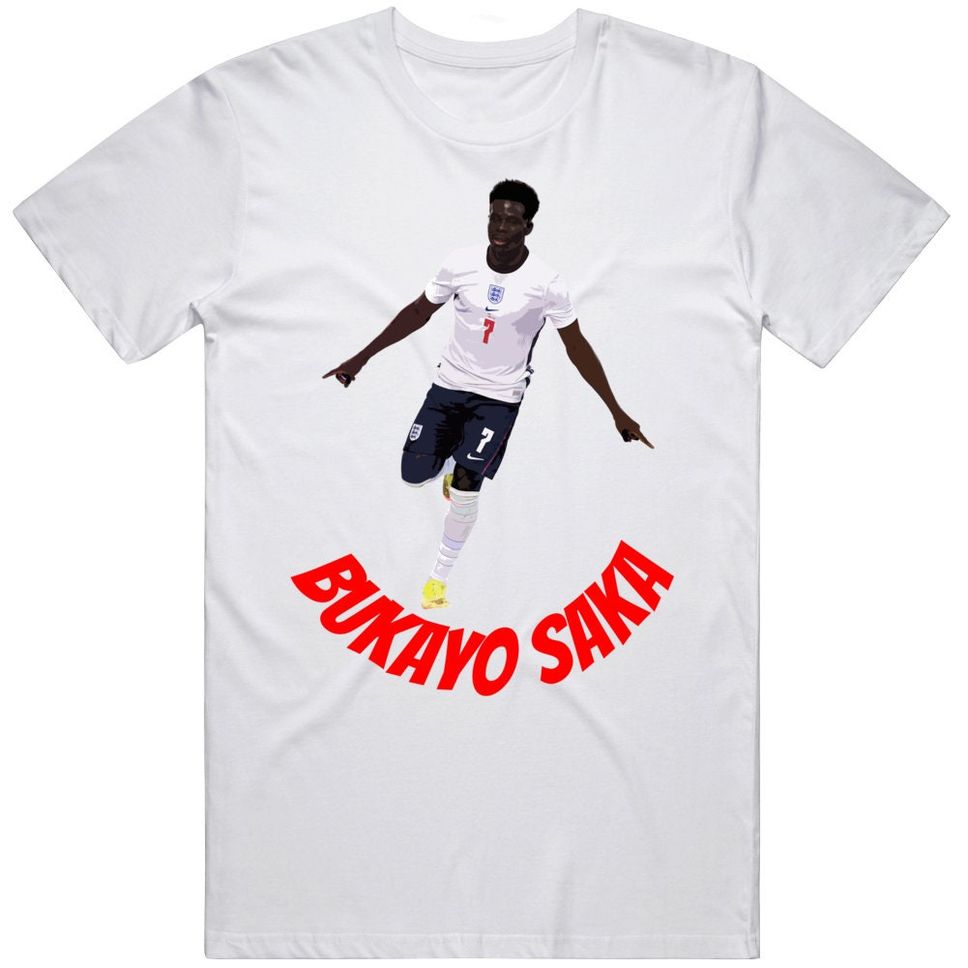 Bukayo Saka England Football Club Player Euro Fan Soccer Lover Gift Posterized T Shirt