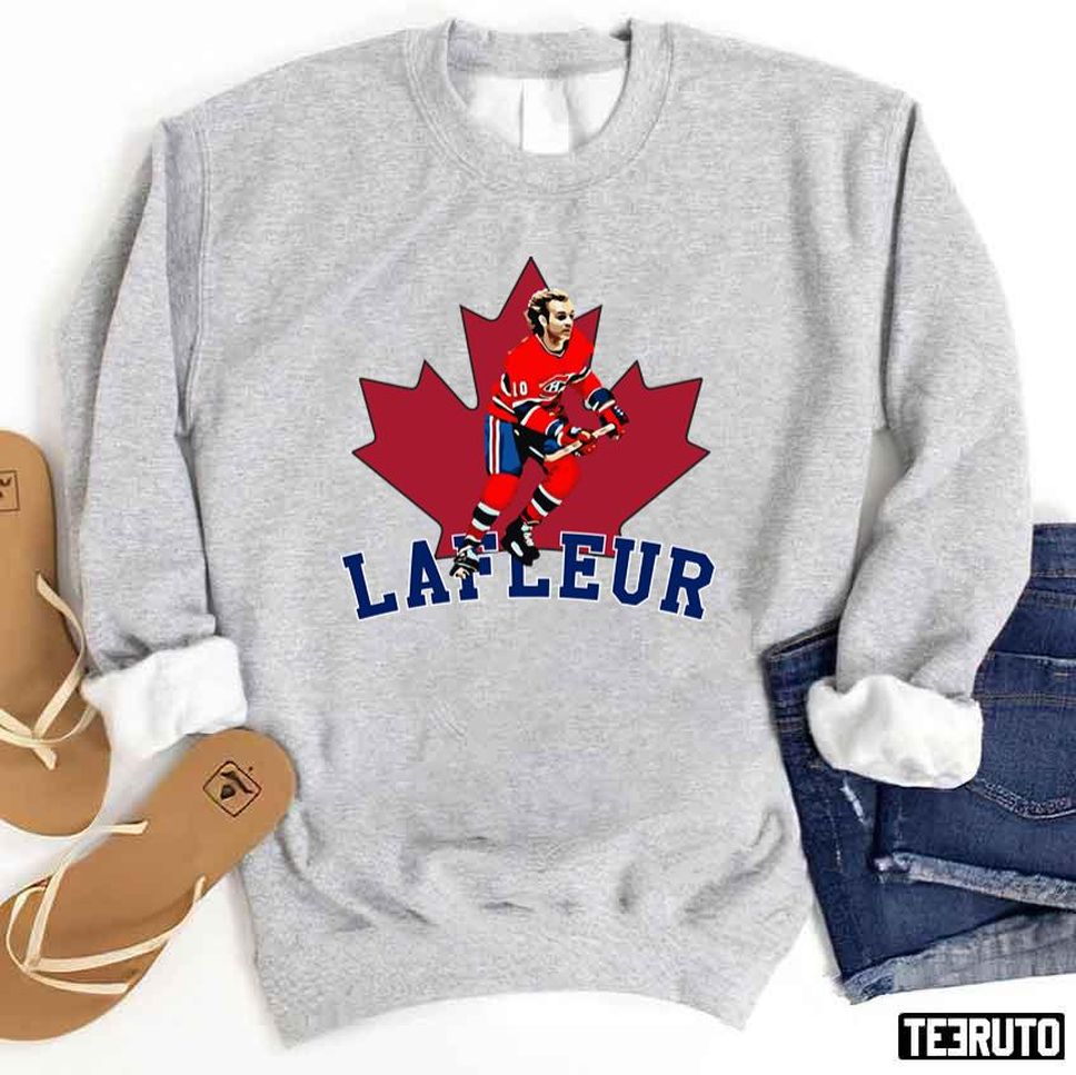 Canadian Hockey Player Guy Lafleur Maple Leaf Unisex Sweatshirt