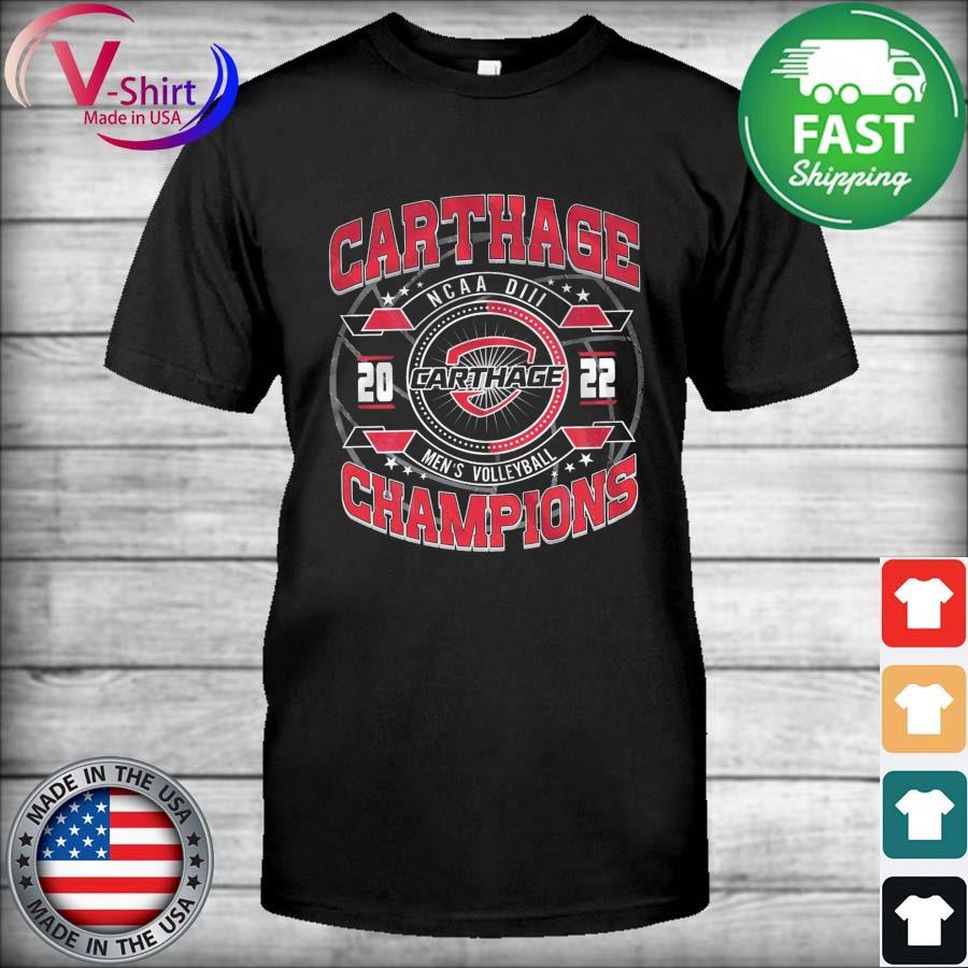 Carthage College 2022 NCAA DIII Men's Volleyball Champions Shirt