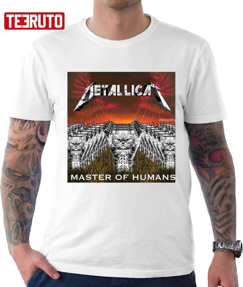 Cats Master Of Humans Metallica Parody Kitty Unisex TShirt