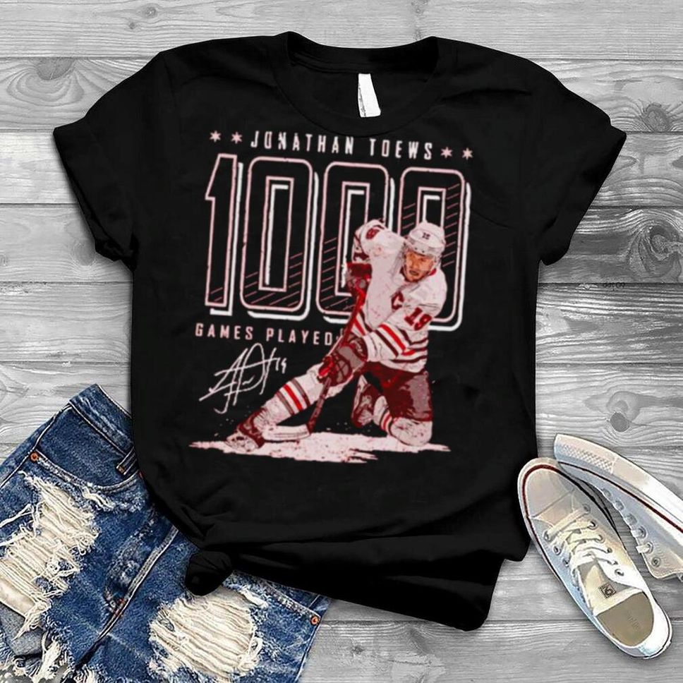Chicago Blackhawks Jonathan Toews 1000 Games Played Signature Shirt