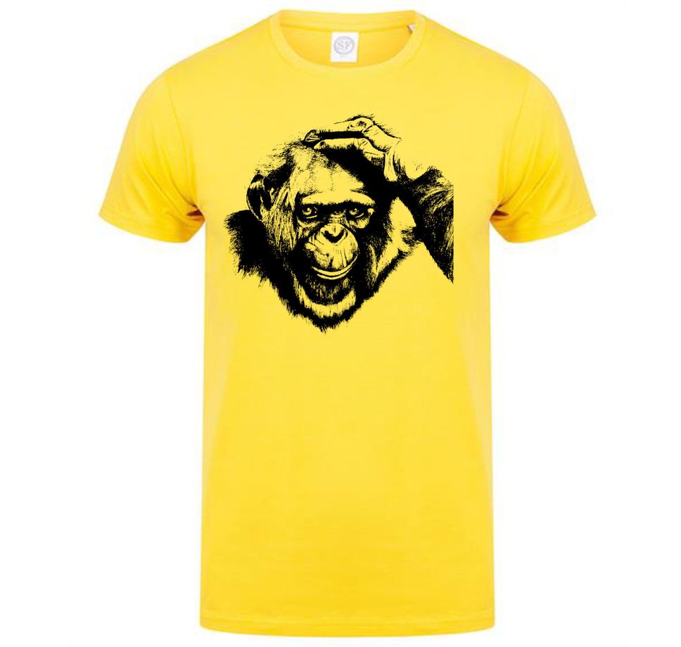Chimp men tshirt gorilla tee hand drawn tee shirts monkey t shirt funky shirts