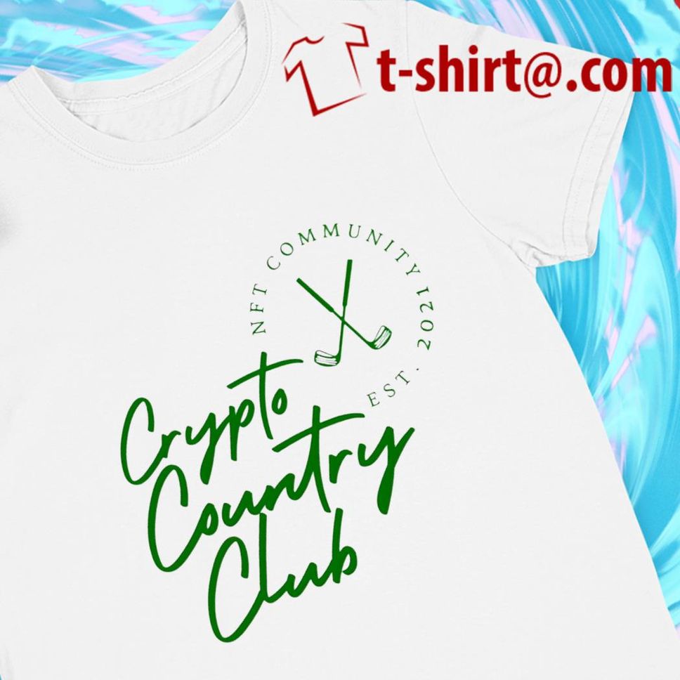 Crypto Country Club NFT Community eat 2021 logo Tshirt