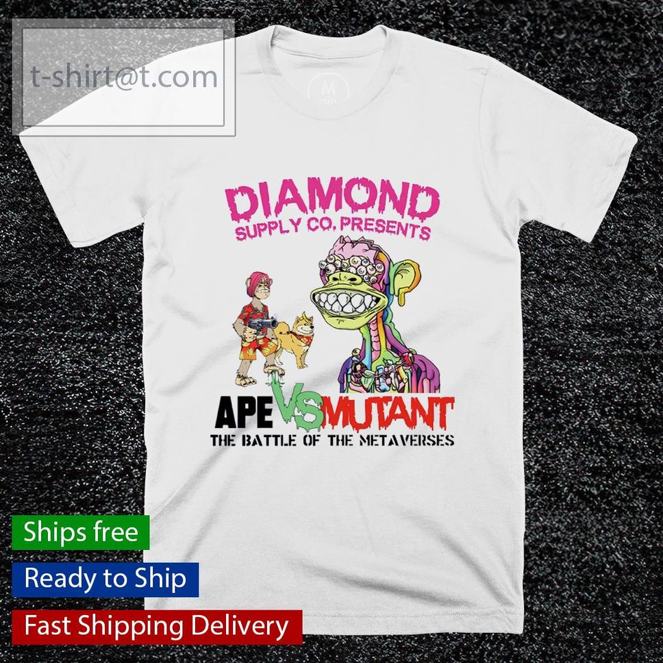 Diamond supply co presents Ape vs Mutant the battle of the metaverses shirt