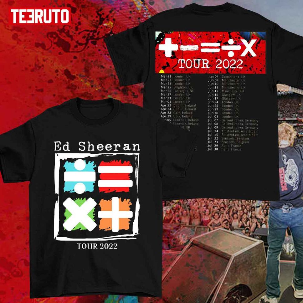 Ed Sheeran 2022 Tour The Mathletics Concert Unisex TShirt
