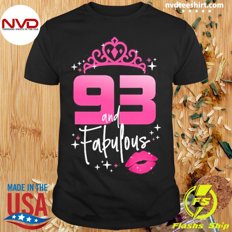 Fabulous At 93 Years Old Gifts Women 93Rd Birthday Chapter 93 Shirt