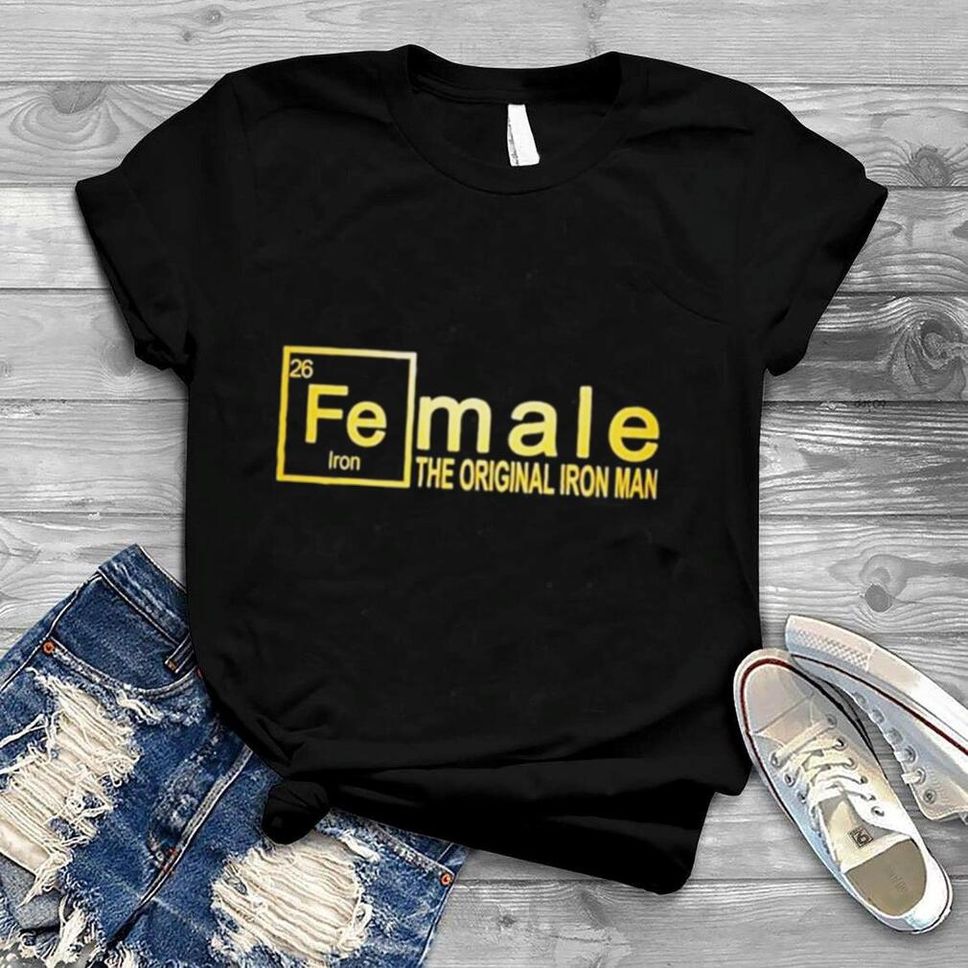 Female The Original Iron Man Gold Shirt