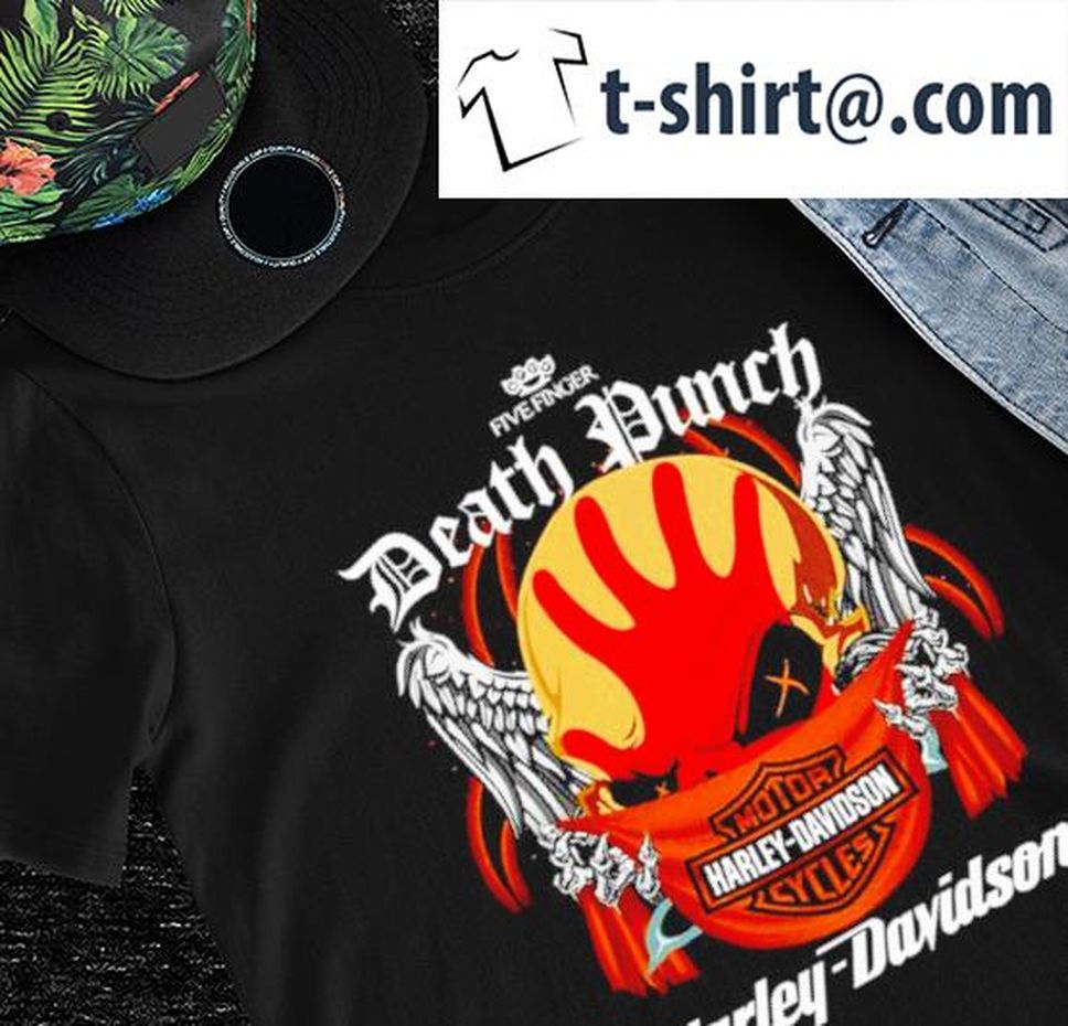 Five Finger Death Punch Motor Cycles Harley Davidson Skull Shirt