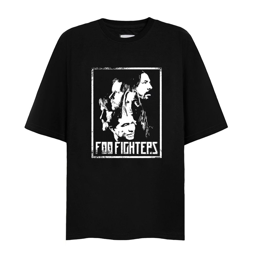 Foo Fighters Rock Band Black And White Tshirt