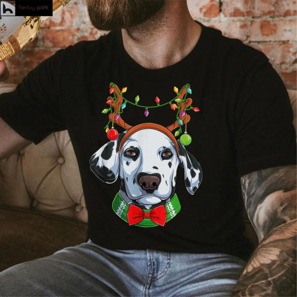 Funny Christmas Dalmatian Dog Head Xmas Dalmatian Dog T Shirt Hoodie, Sweater Shirt