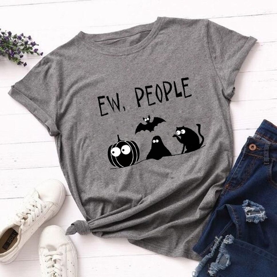 Funny Ew People Cat Tshirt Womens Cat Tee Ultimate Cat Lady Gift Idea