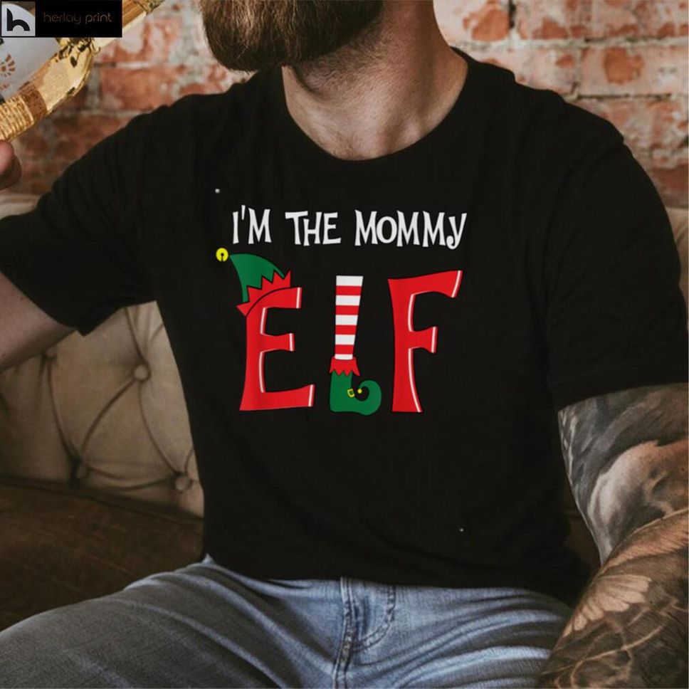 Funny The Mommy Elf Family Matching Christmas Mother Pajama T Shirt Hoodie, Sweater Shirt