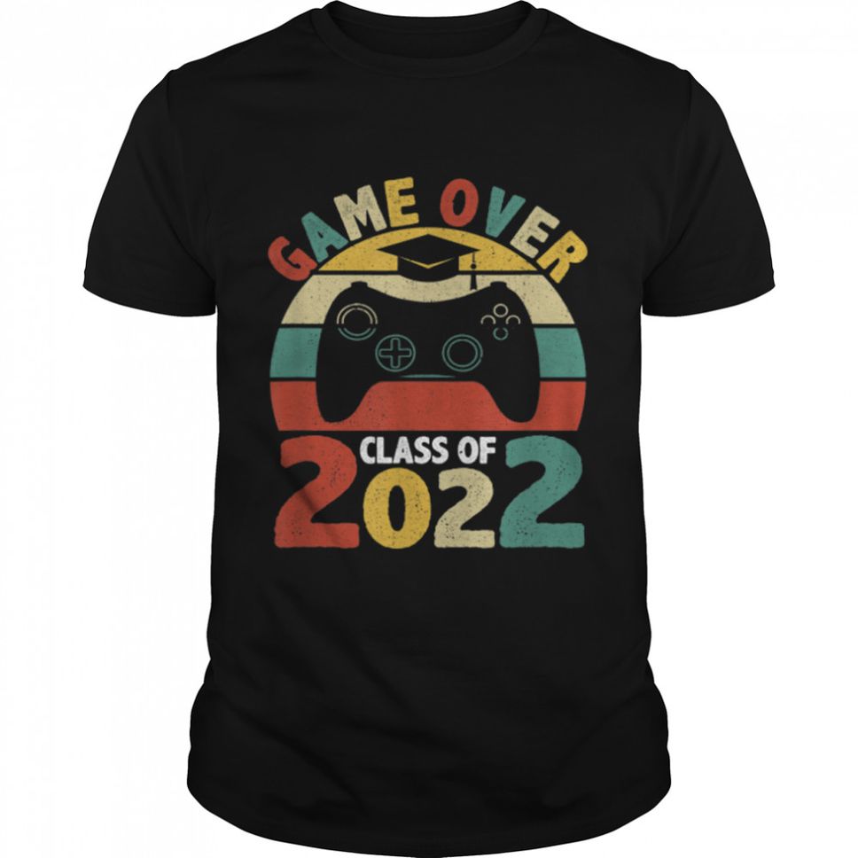 Game Over Class Of 2022 Shirt Video Games Graduation Gamer TShirt B09VYXBYXQ