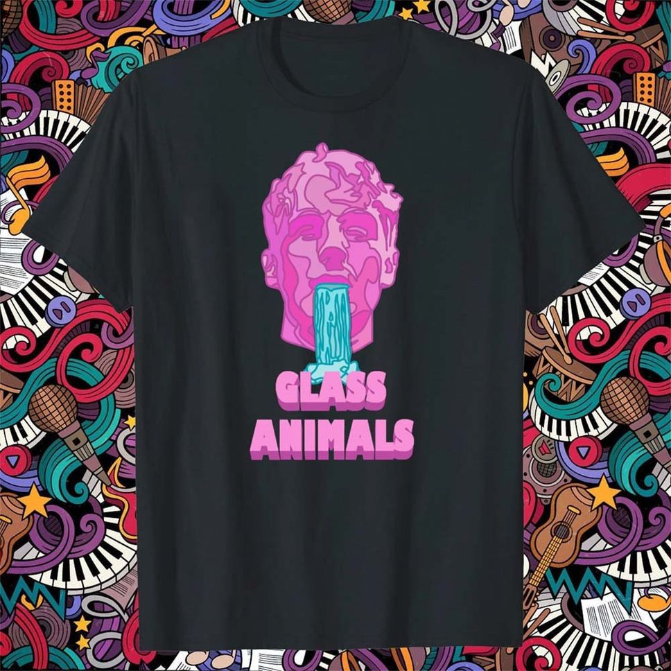 Glass Animals Soda Waterfalls Head and Logo Classic TShirt