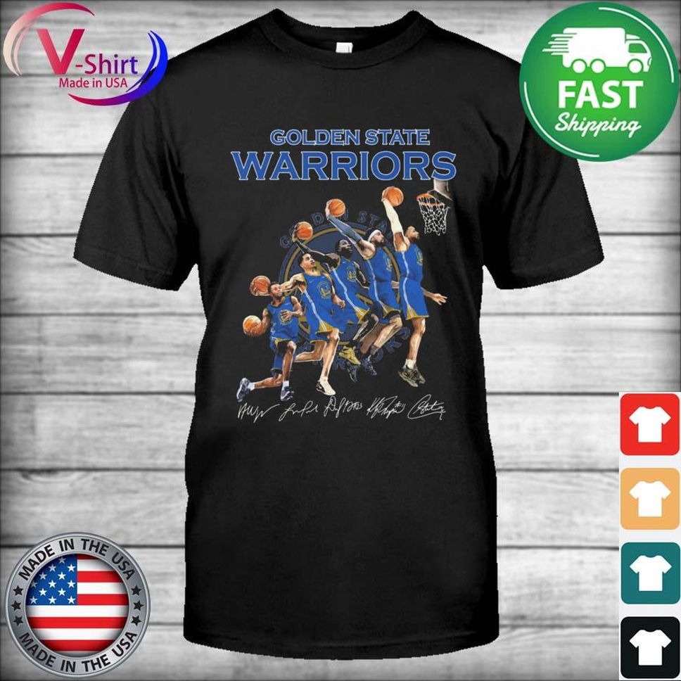 Golden State Warriors Team Basketball Signautres Shirt