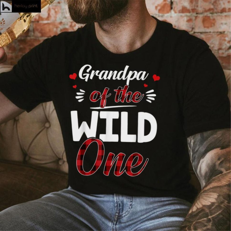 Grandpa Of The Wild One Buffalo Plaid Lumberjack T Shirt Hoodie, Sweater Shirt