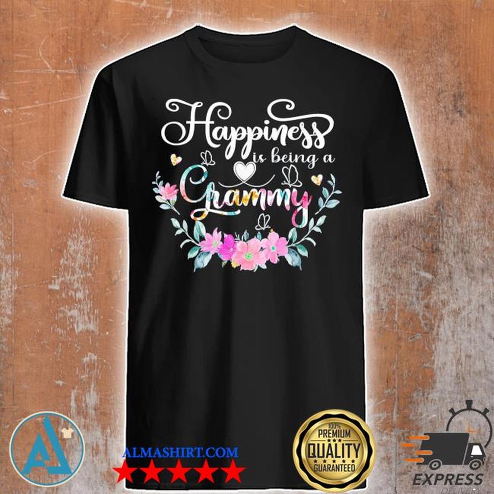 Happiness Is Being A Grammy Floral Decor Grandma Shirt