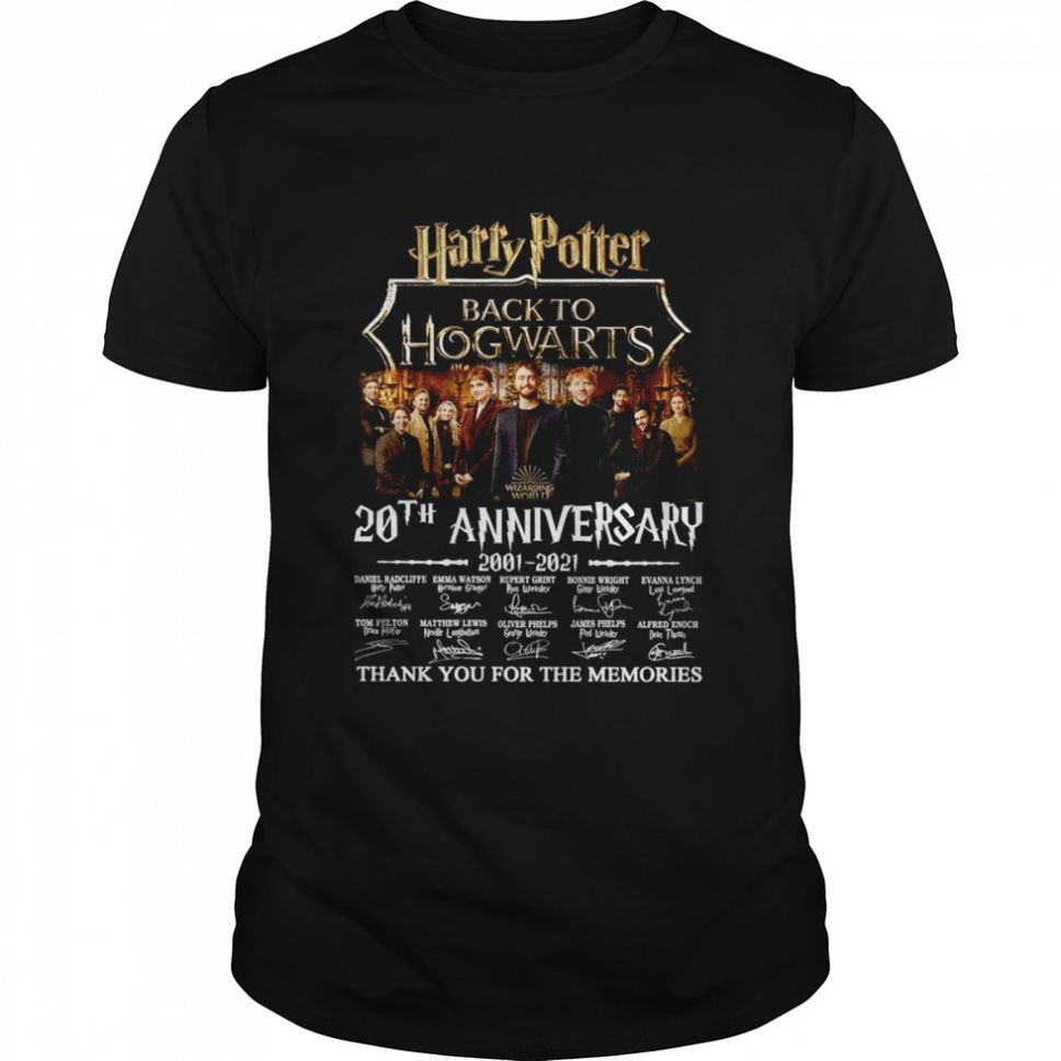 Harry Potter Back To Hogwarts 20th Anniversary Thank You For The Memories Shirt