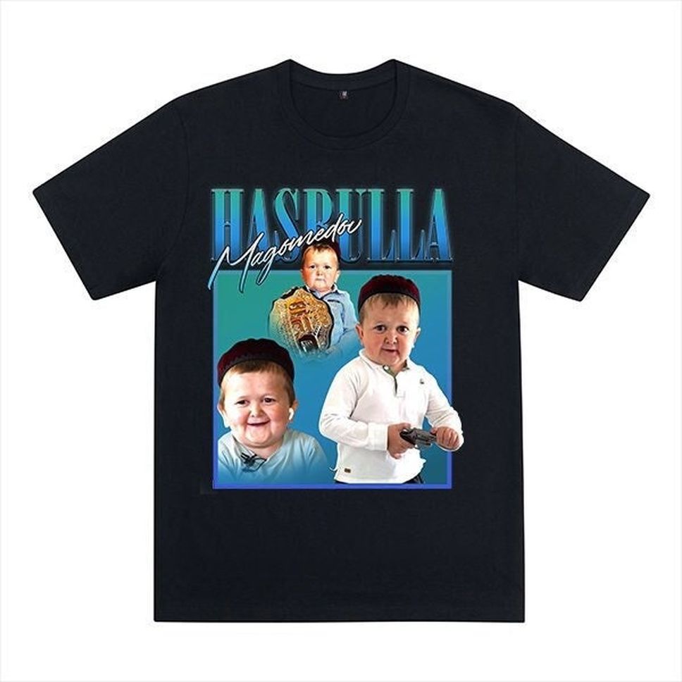 HASBULLA Homage Tshirt Funny T Shirt For Him Husband Dad Birthday Gift Baggy Boyfriend Tee