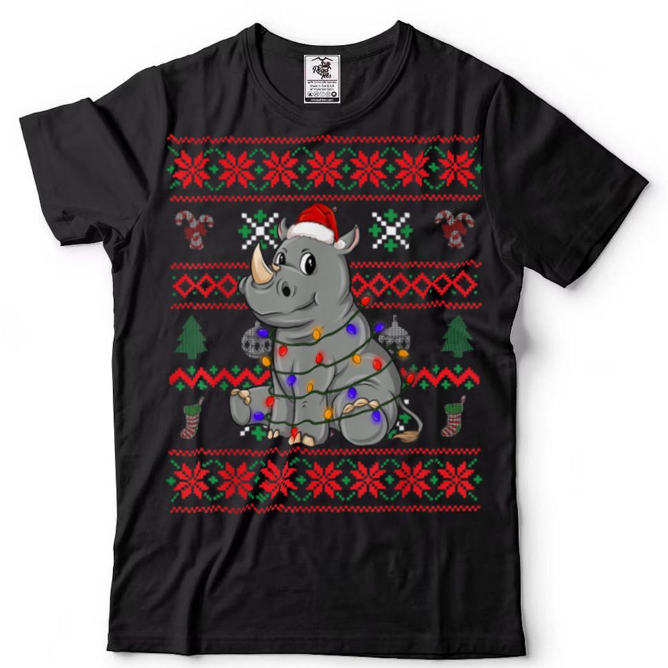 Hippo Ugly Christmas Funny Santa Hat Claus Pajama T Shirt Hoodie, Sweter Shirt