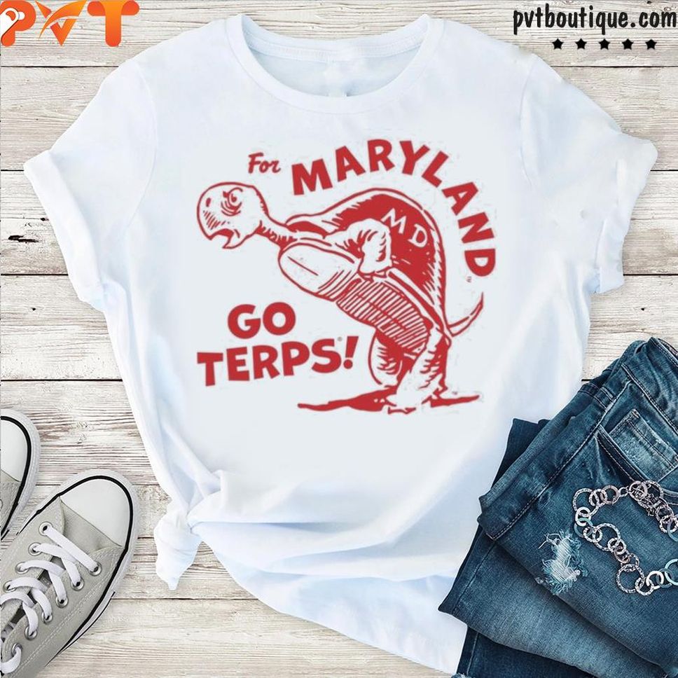 Homefield apparel for marryland go terps vintage Maryland testudo fight song shirt