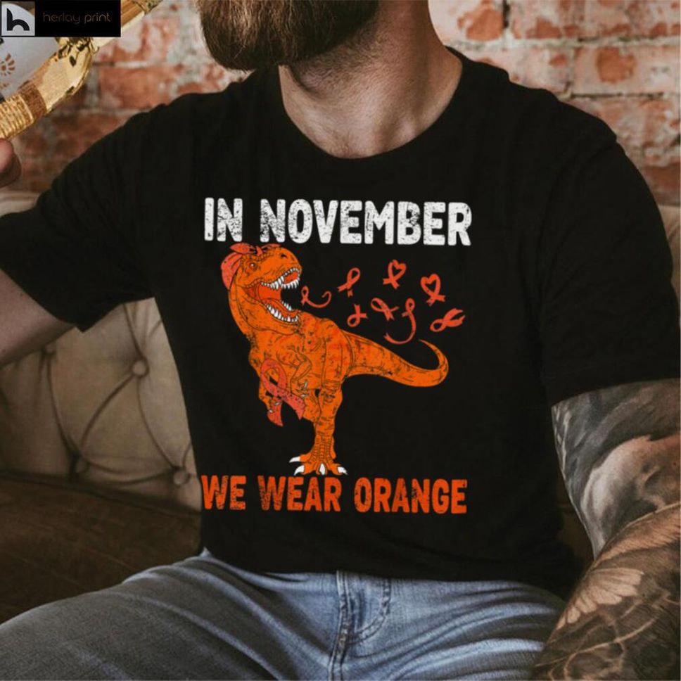 In November We Wear Orange COPD Awareness Trex Kids Toddler T Shirt Hoodie, Sweater Shirt