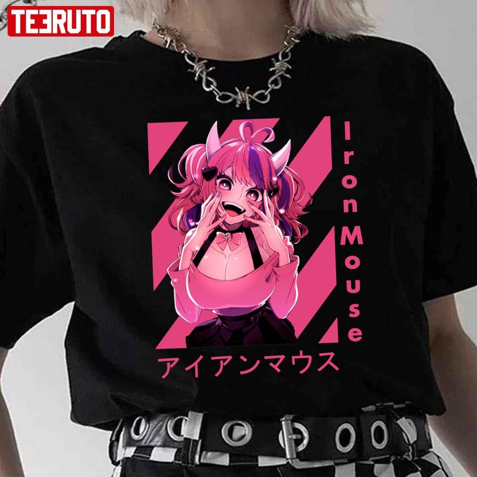 Iron Mouse Pink Japanese Anime Unisex TShirt