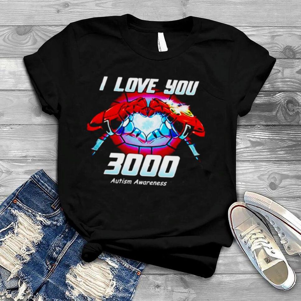 Ironman I love you 3000 Autism Awareness shirt