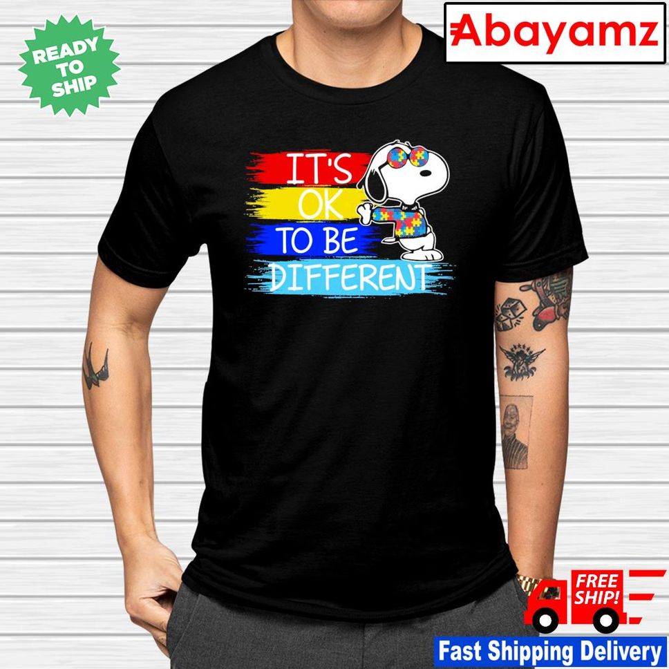 Its Ok To Be Different Autism Awareness Snoopy shirt
