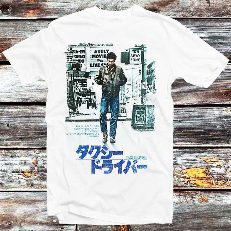 Japanese Taxi Driver TShirt Cult Movie Film Poster Top Tee Vintage Retro Mens Womens Unisex Design Style B197