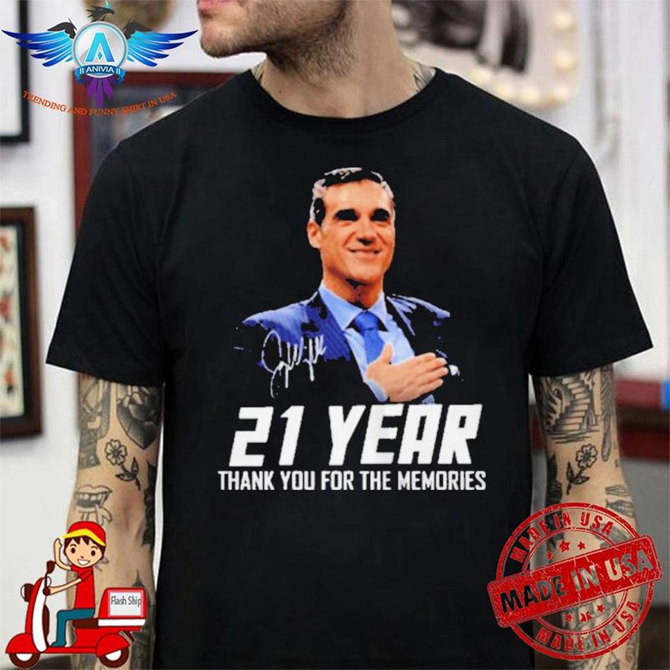 Jay Wright Retirement After 21 Year Career Signature Thank You For The Memories Shirt