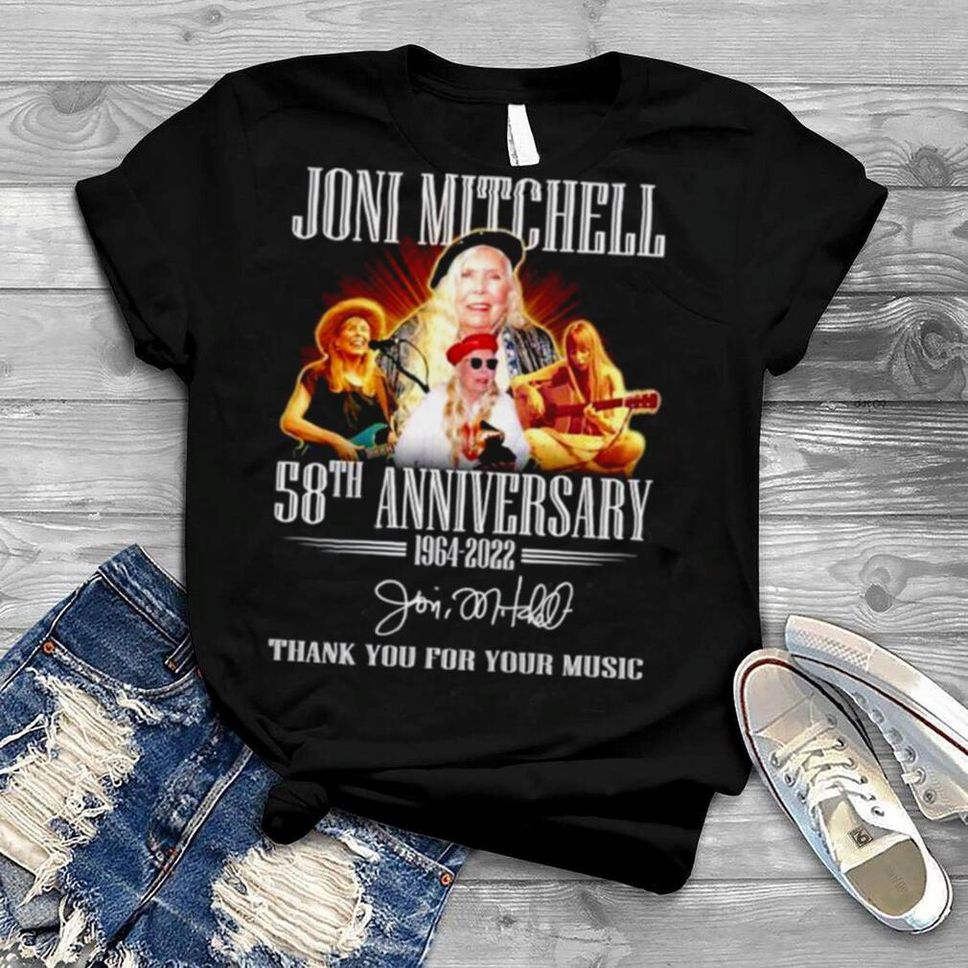 Joni Mitchell 58th Anniversary 1964 2022 Thank You For Your Music Signature Shirt