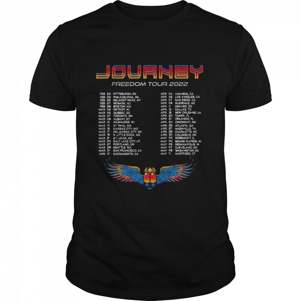 Journey Freedom Tour 2022 Very Specials Guests Idol Toto T Shirt