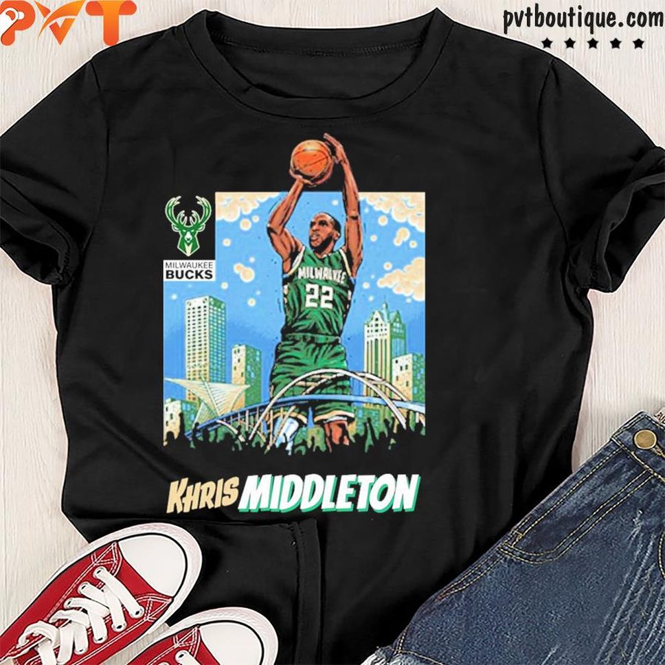 Jrue Pat Khris Middleton Shop.bucks Khris Middleton Skyline Milwaukee Bucks Shirt