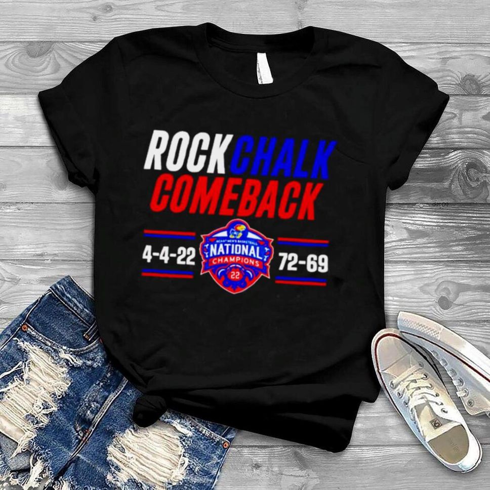 Kansas Jayhawks Rock Chalk Comeback Score Shirt