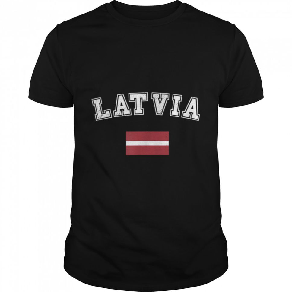 Latvia Flag Sport Competition Pride Vacation Souvenir T Shirt B09VYWN4NV