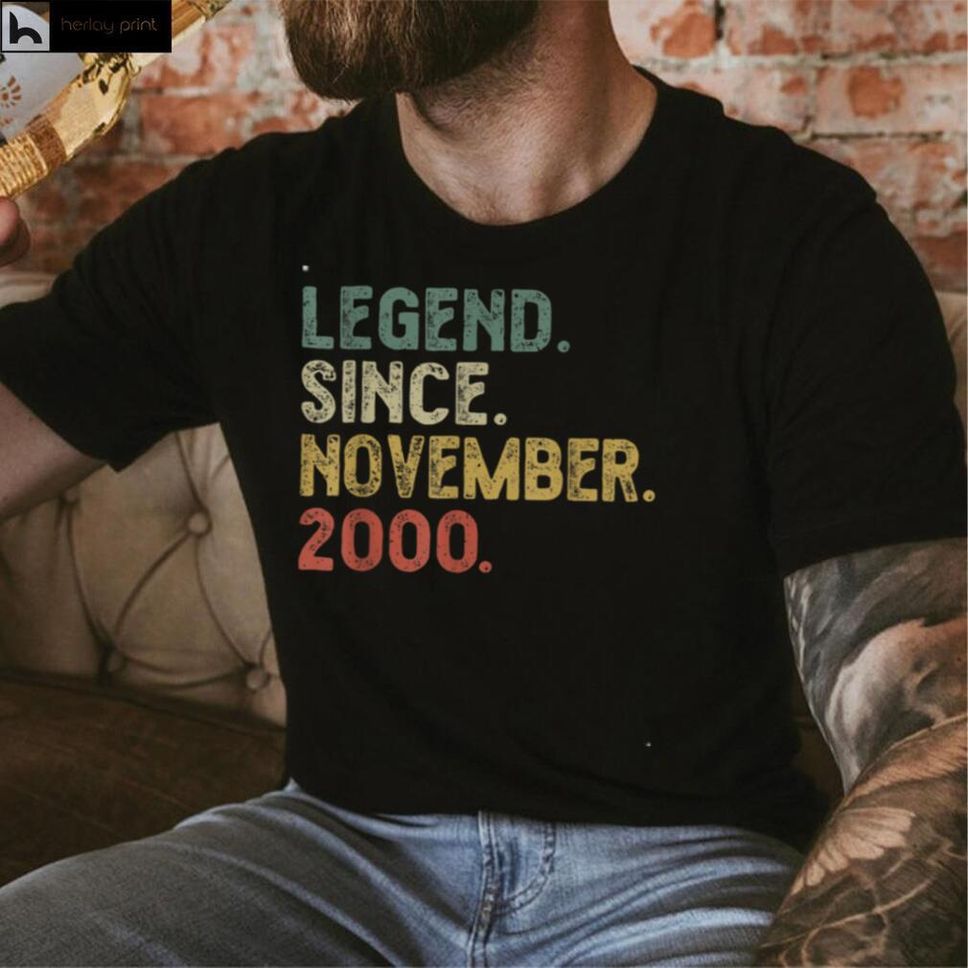 Legend November 2000 21st Birthday Retro Mens 21 Years Old T Shirt Hoodie, Sweater Shirt
