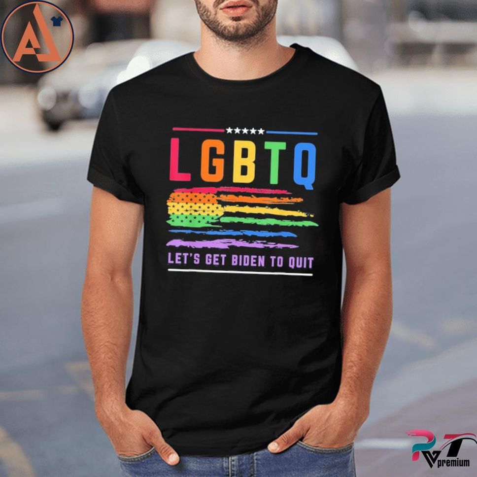 Let's Get Biden To Quit Funny Political Lgbtq Gay Pride Shirt