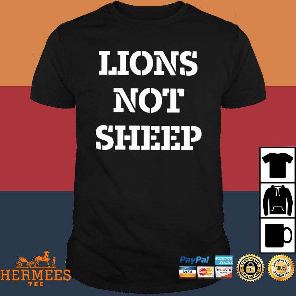 Lions Not Sheep Black T Shirt