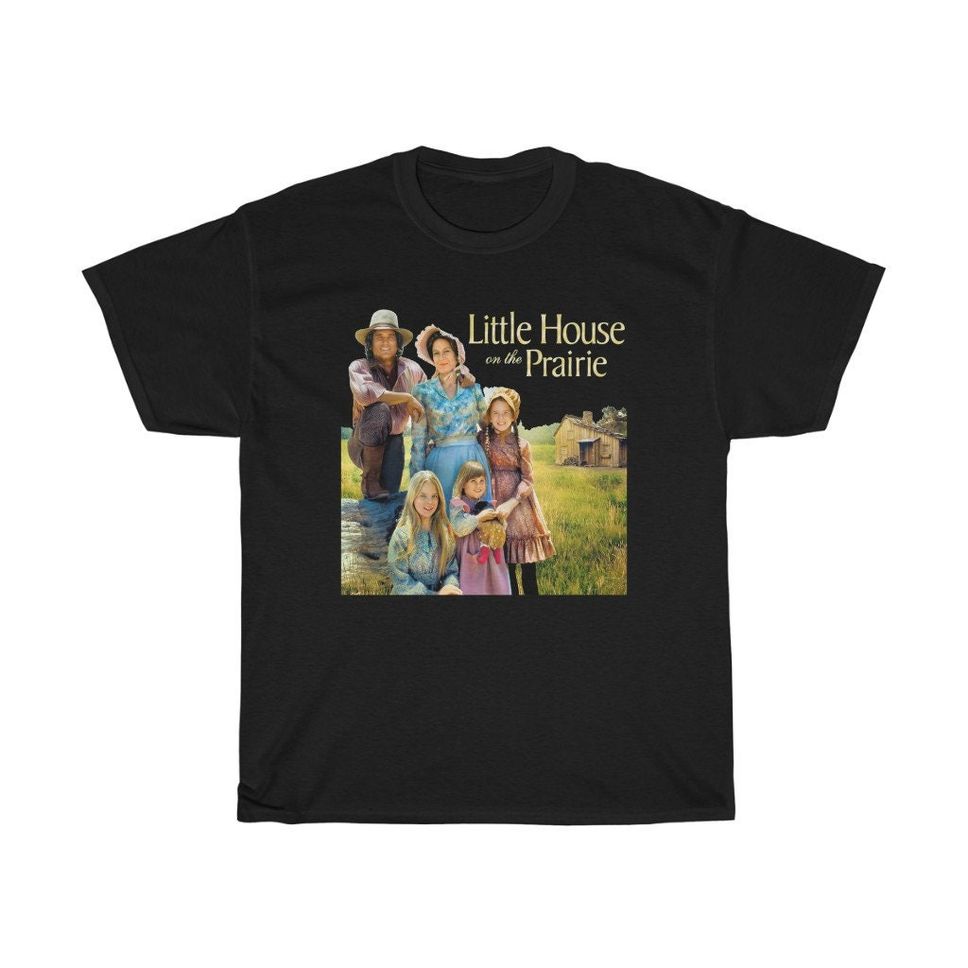 Little House on The Prairie Retro Tv Show Black Navy TShirt Size S to 3XL