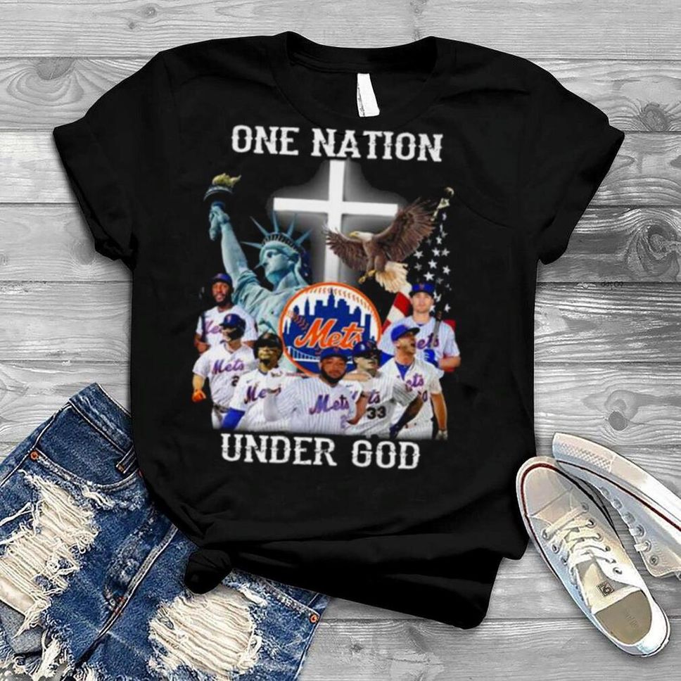 Los Angeles Mets One Nation Under God American Flag Signatures Shirt