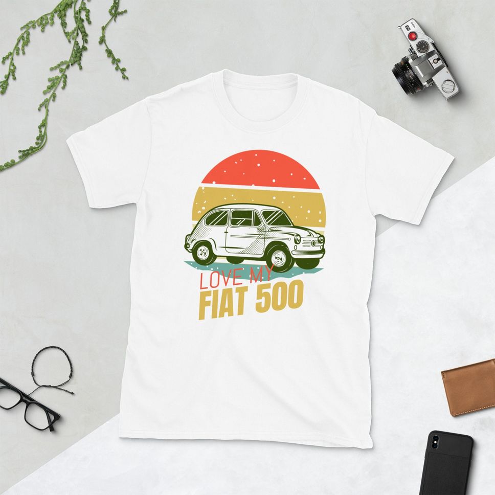Love my Fiat 500 Cinquecento Polski fiat Vintage retro car lover ShortSleeve Unisex TShirt