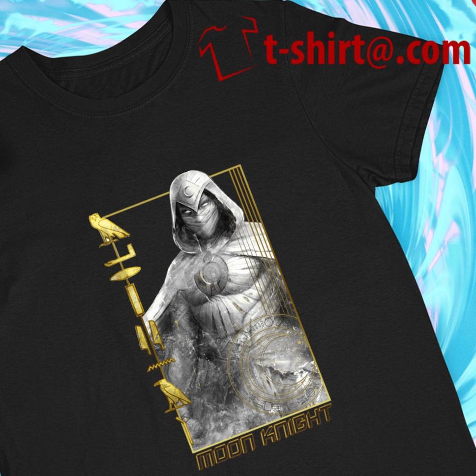 Marvel Moon Knight Hieroglyphics Portrait Character T Shirt