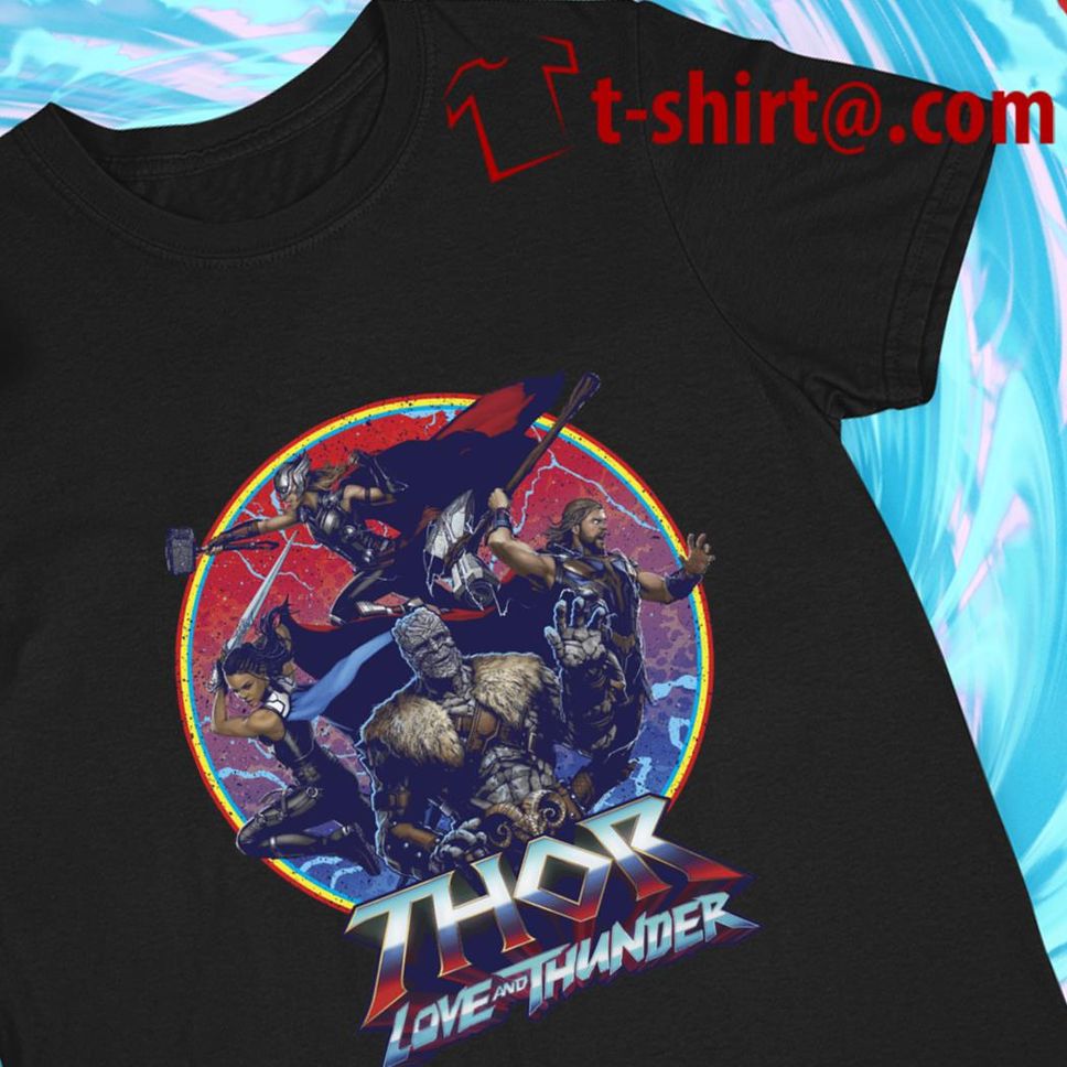 Marvel Thor Love And Thunder Thor Team Action 2022 T Shirt