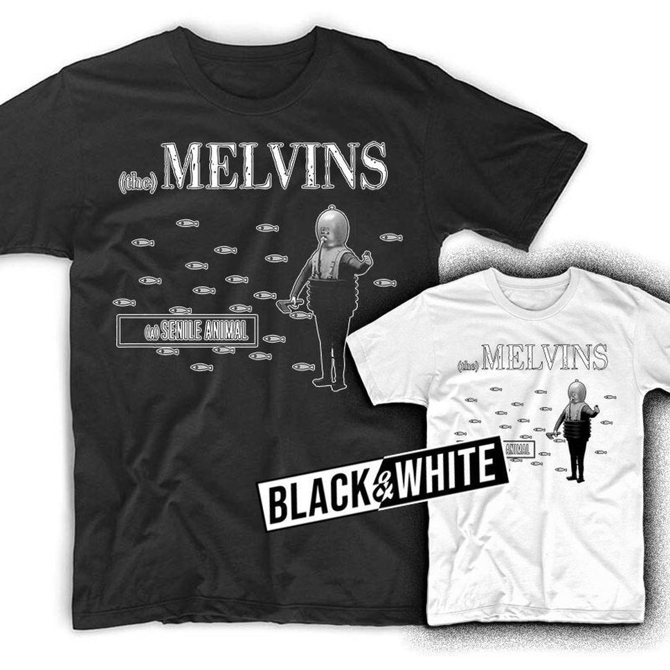 Melvins A Senile Animal poster album cover metal hard rock music T Shirt all sizes S5XL men's Black White