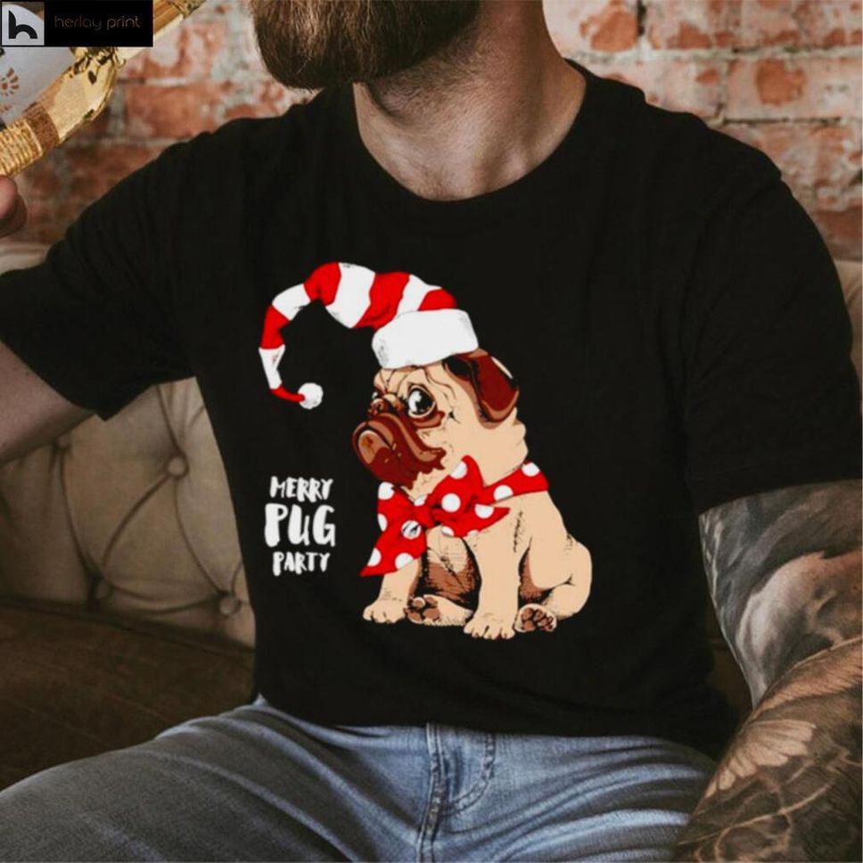 Merry Pug Party Christmas Shirt