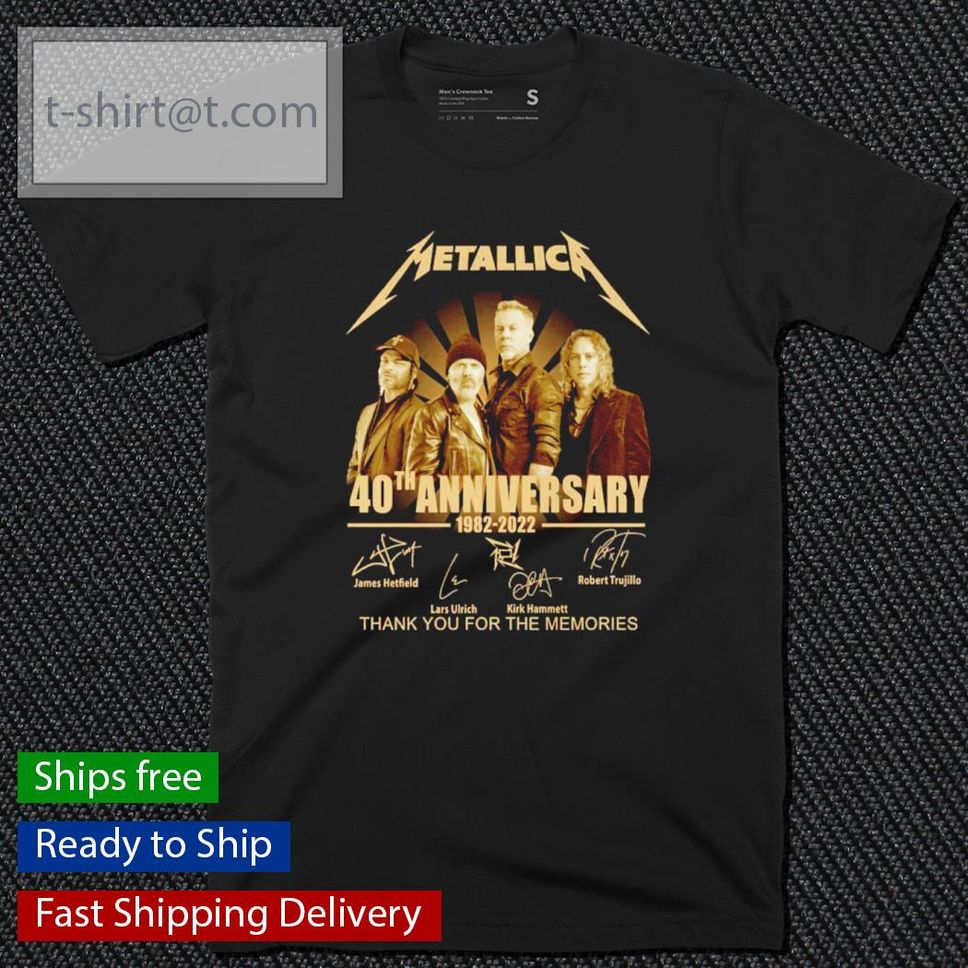 Metallica 40th Anniversary 19822022 Signatures Thank You For The Memories Shirt
