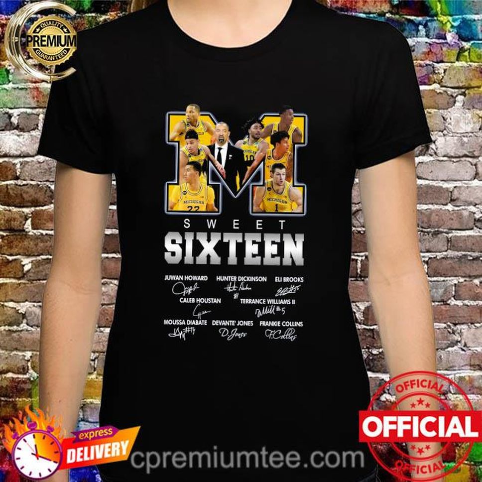 Michigan Wolverines Sweet Sixteen Signatures Shirt